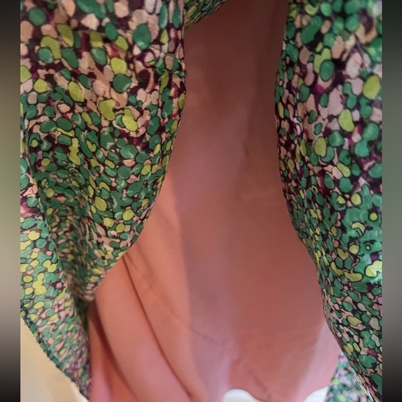 BCBGMAXAZRIA Ruffle Belted Silk Chiffon Maxi Dress Gown Small EUC - Picture 4 of 5